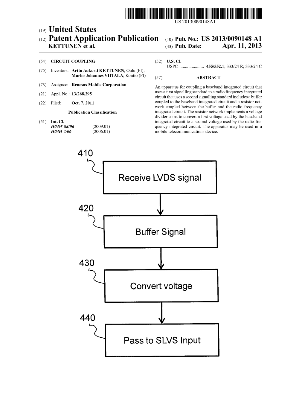 Receive LVDS Signal Buffer Signal 1 Convert Voltage