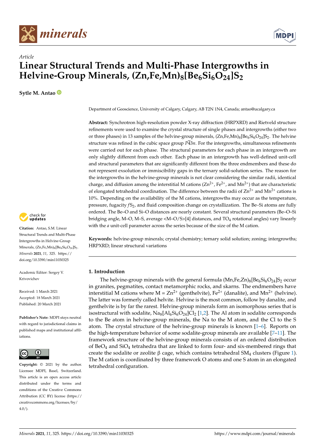 Linear Structural Trends and Multi-Phase Intergrowths in Helvine-Group Minerals, (Zn,Fe,Mn)8[Be6si6o24]S2