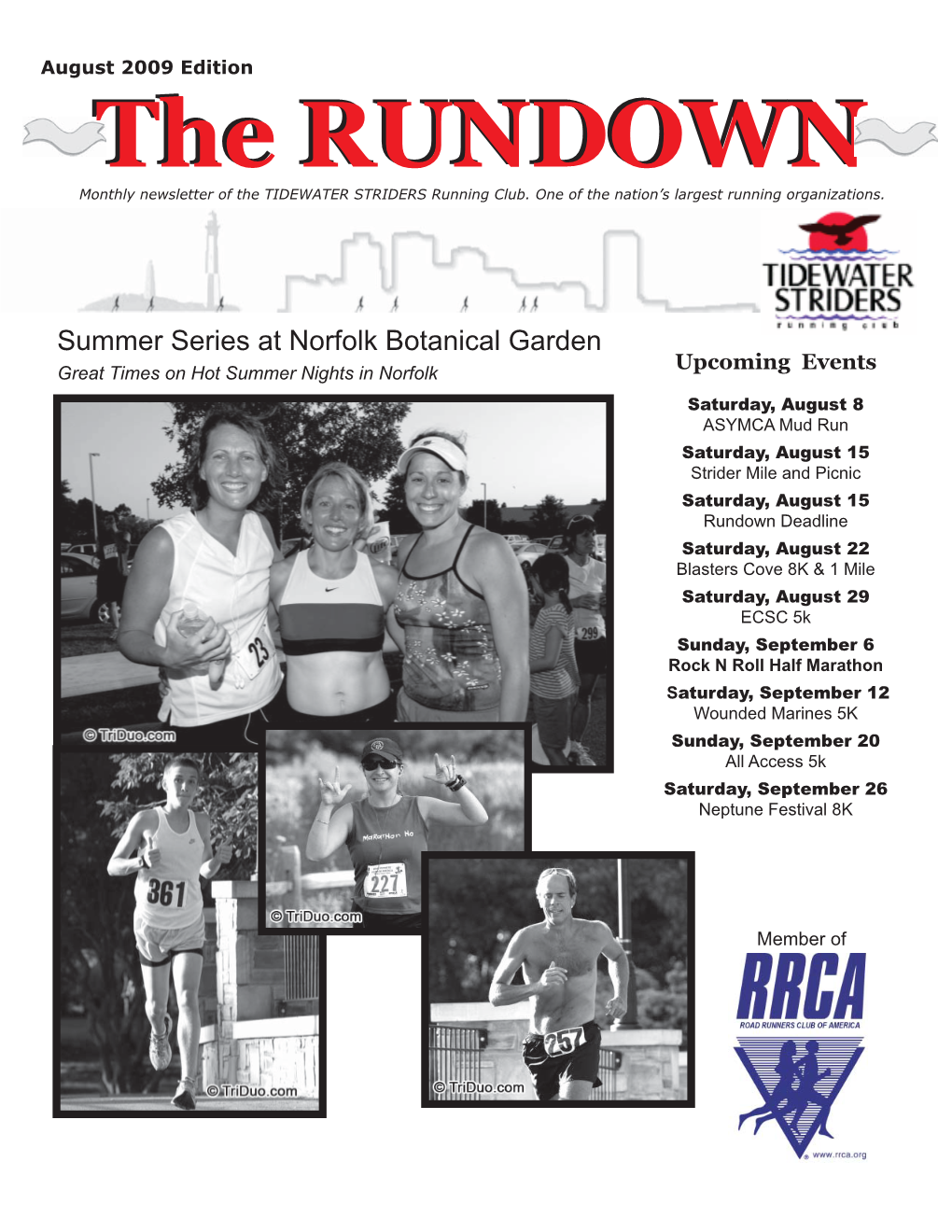 The RUNDOWNRUNDOWN Monthly Newsletter of the TIDEWATER STRIDERS Running Club