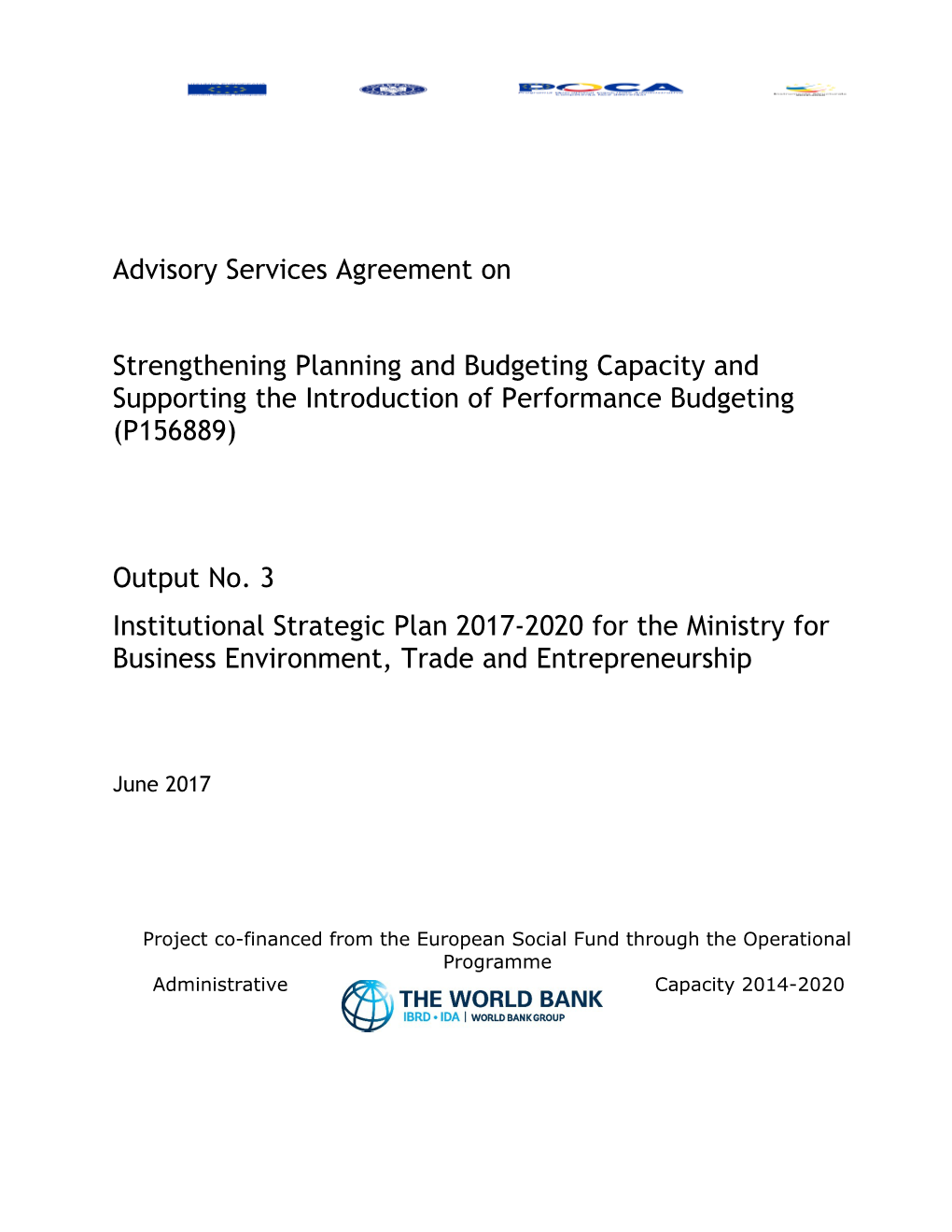Strengthening Planning and Budgeting Capacity and Supporting the Introduction of Performance