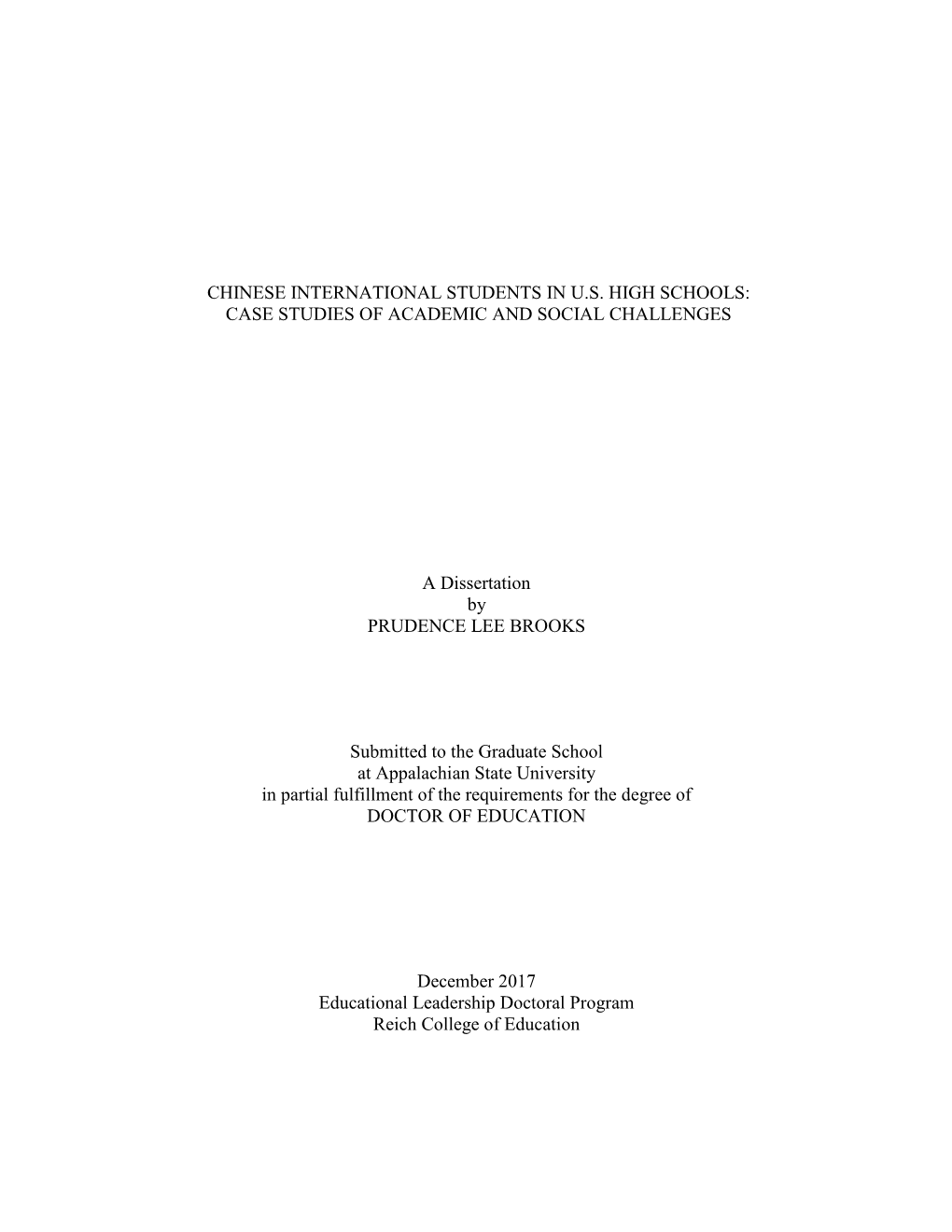 Chinese International Students in U.S. High Schools: Case Studies of Academic and Social Challenges