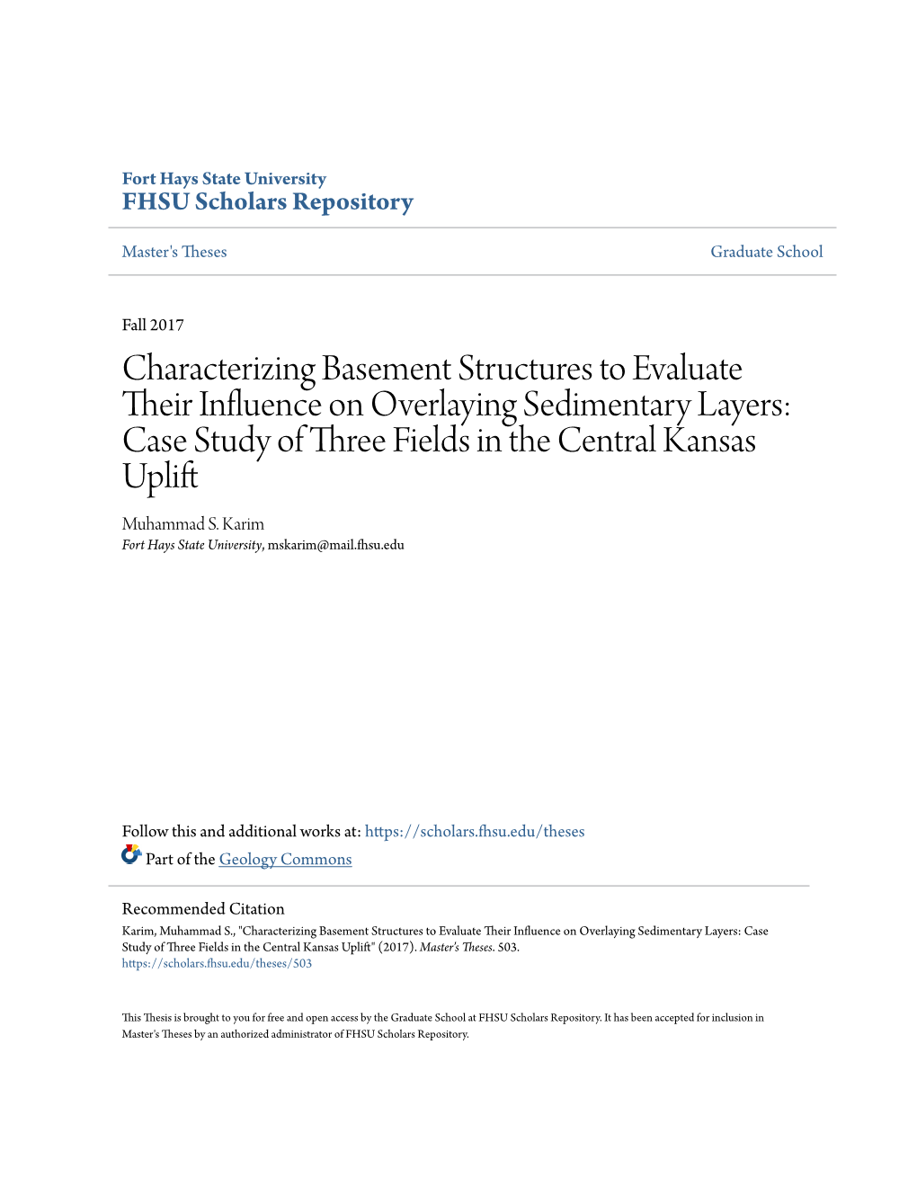 Characterizing Basement Structures to Evaluate Their Influence On