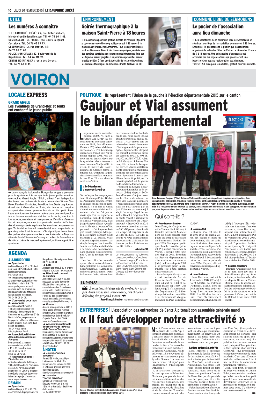 Voiron@Ledauphine.Com Tél