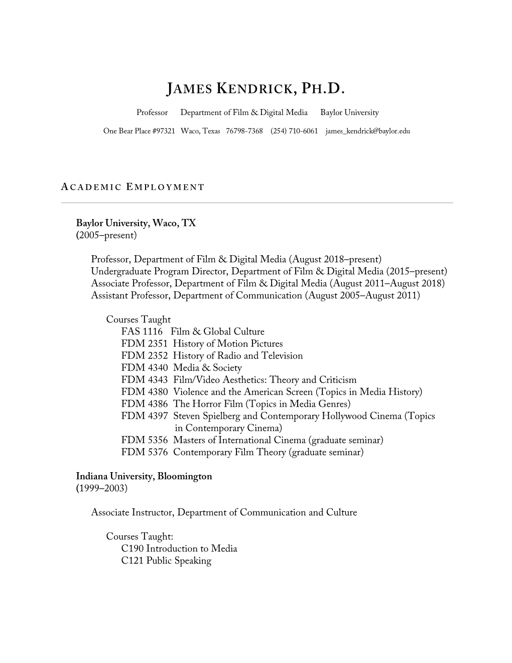 James Kendrick, Ph.D