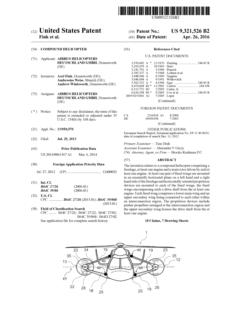 (12) United States Patent (10) Patent No.: US 9,321,526 B2 Fink Et Al