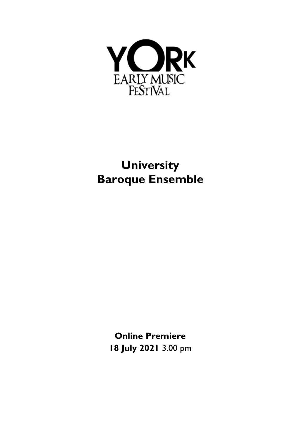 University Baroque Ensemble