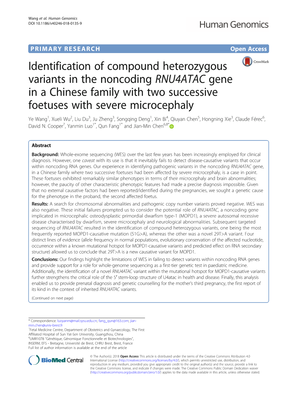 Identification of Compound Heterozygous Variants in The