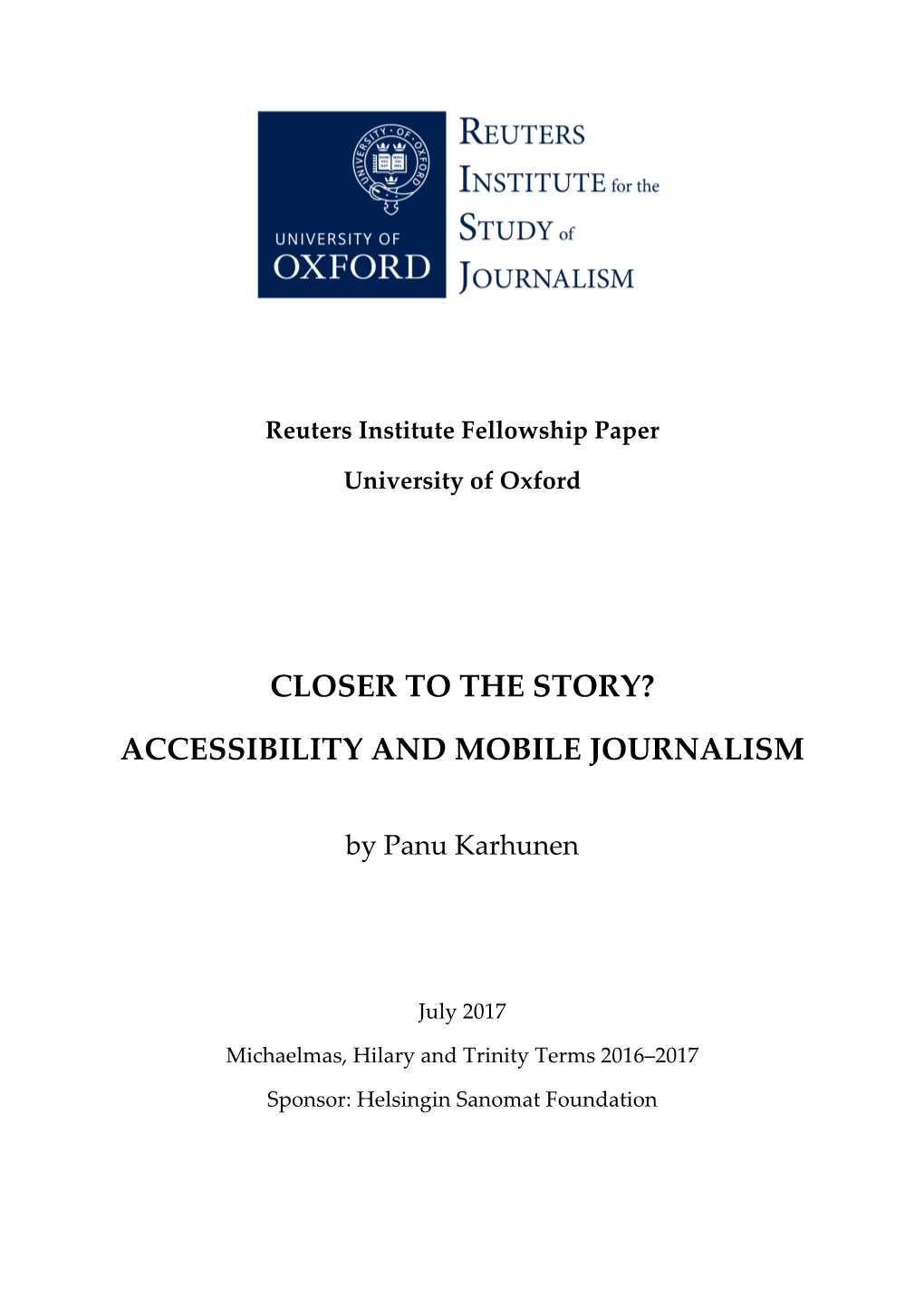 Accessibility and Mobile Journalism