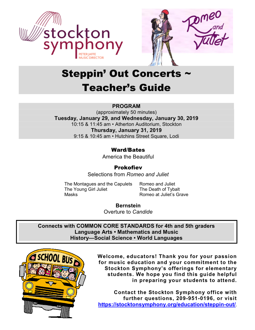 2019 Steppin' out Teachers' Guiderev