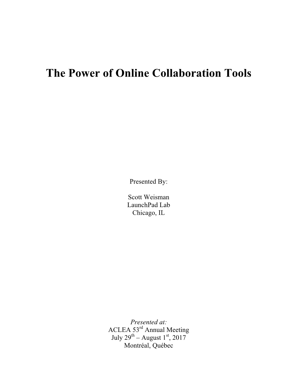 The Power of Online Collaboration Tools
