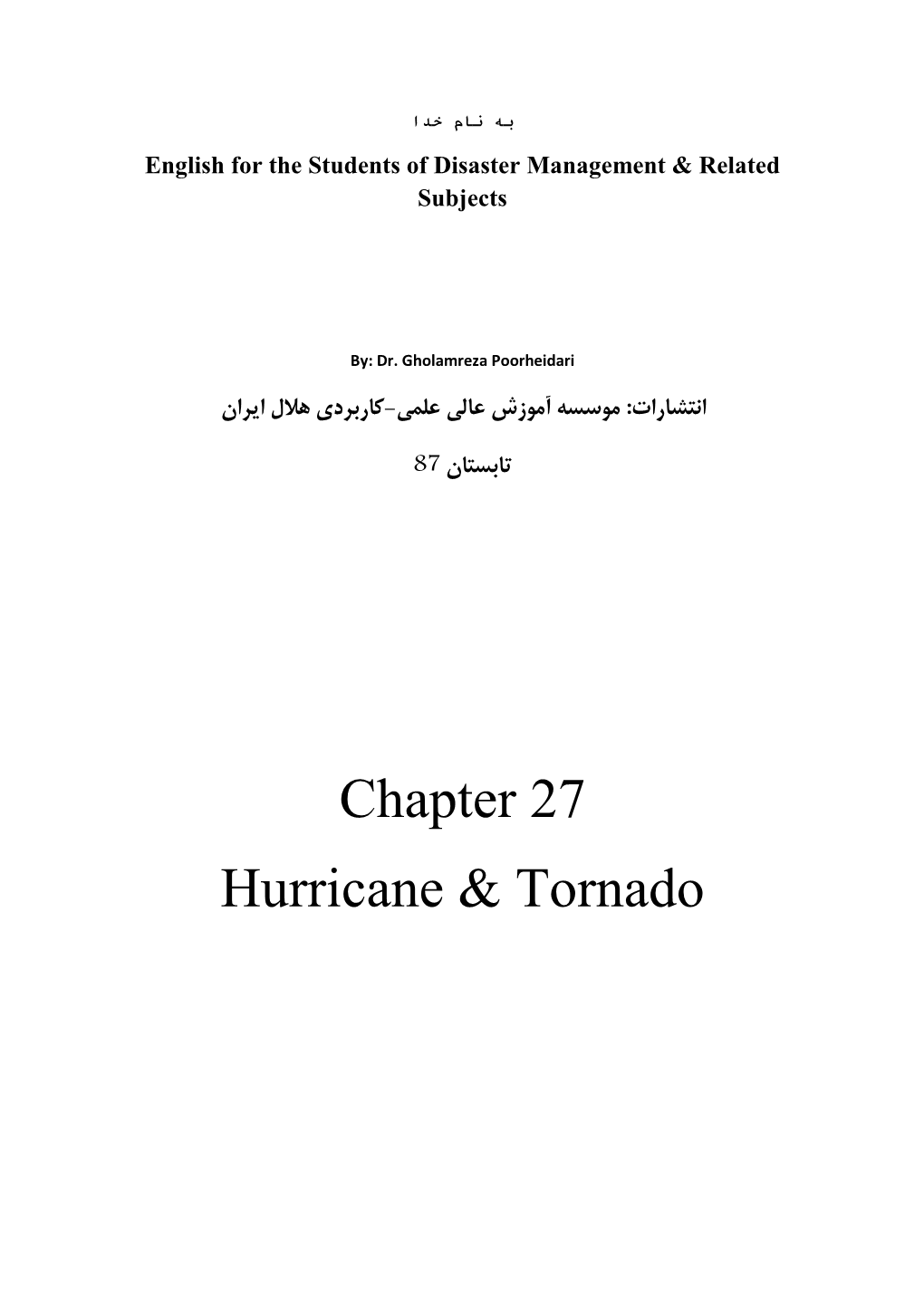 ESDM-Chapter27-Hurricane & Tornado