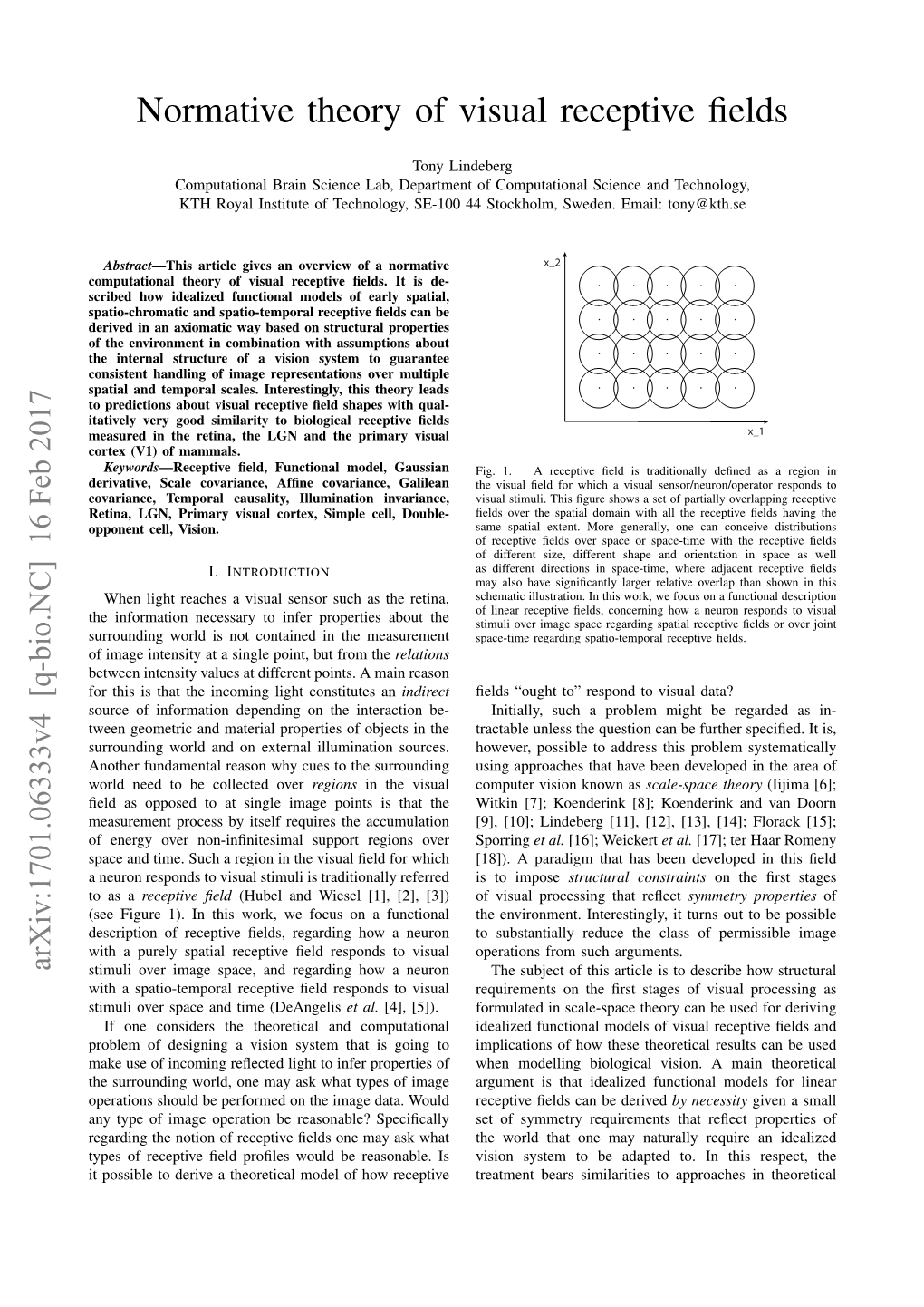 Normative Theory of Visual Receptive Fields