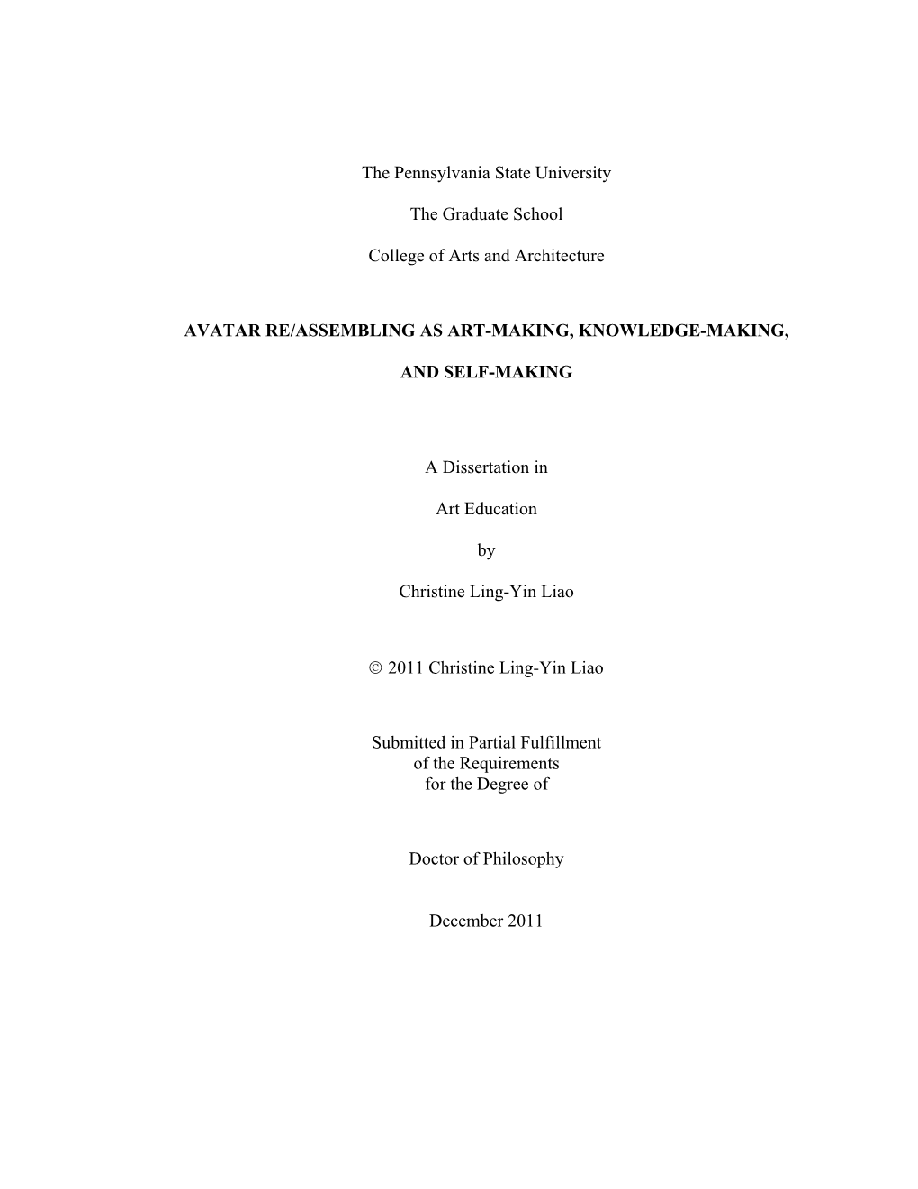 Christine Liao Dissertation