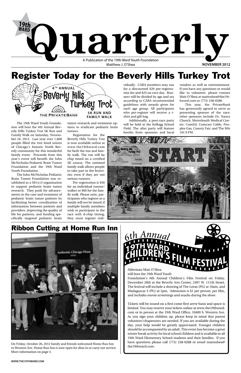 November 2012 Register Today for the Beverly Hills Turkey Trot Vidually