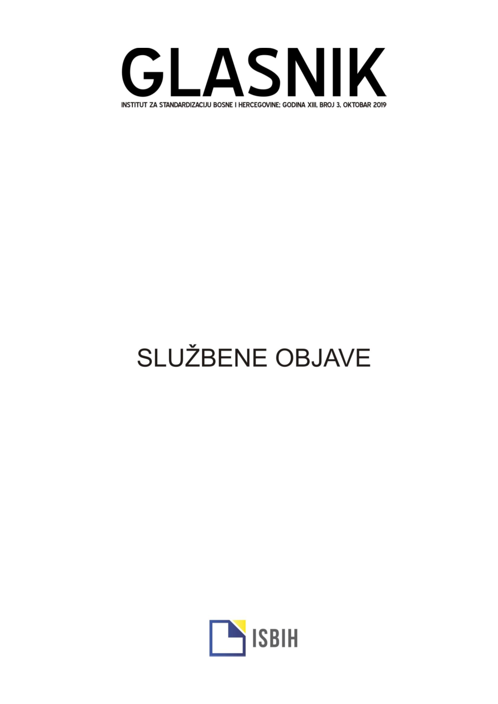 Isbih 3/2019 Službene Objave 1