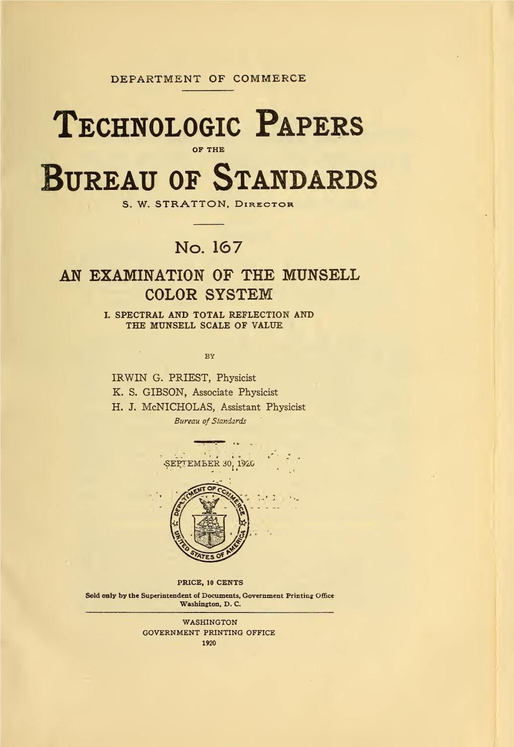 An Examination of the Munsell Color System. I. Spectral and Total