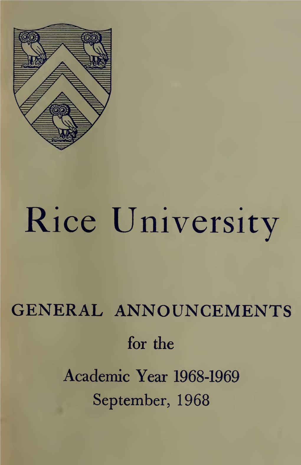 Rice University General Announcements