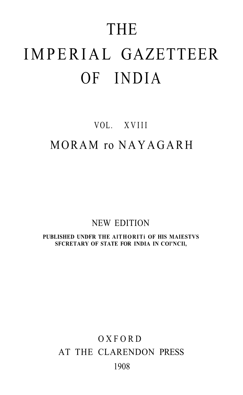 The Imperial Gazetteer of India