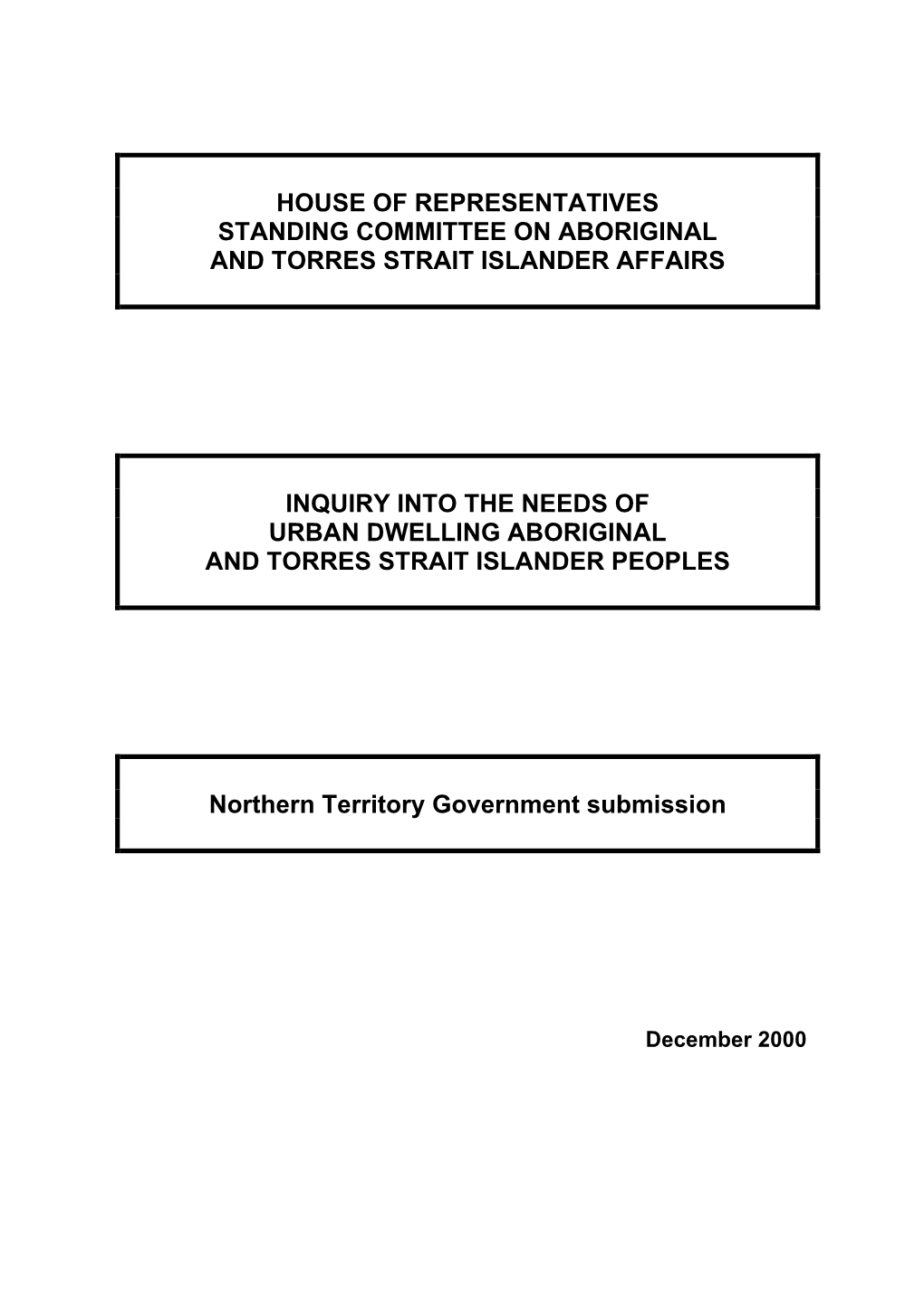 Northern Territory Government Submission