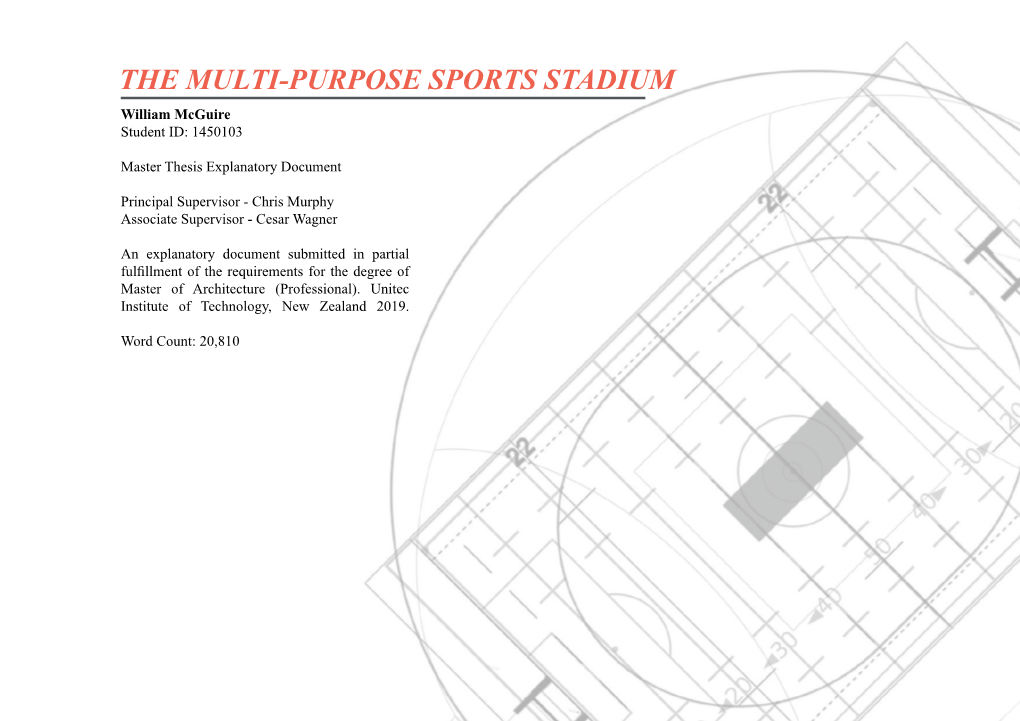 THE MULTI-PURPOSE SPORTS STADIUM William Mcguire Student ID: 1450103