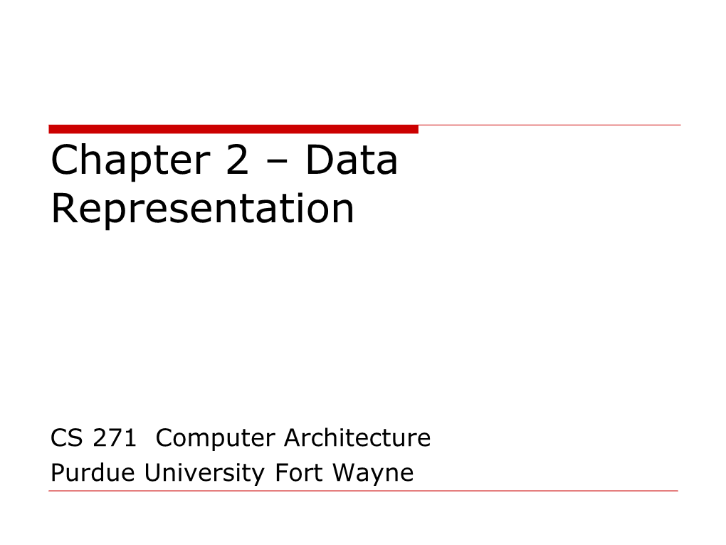 Data Representation