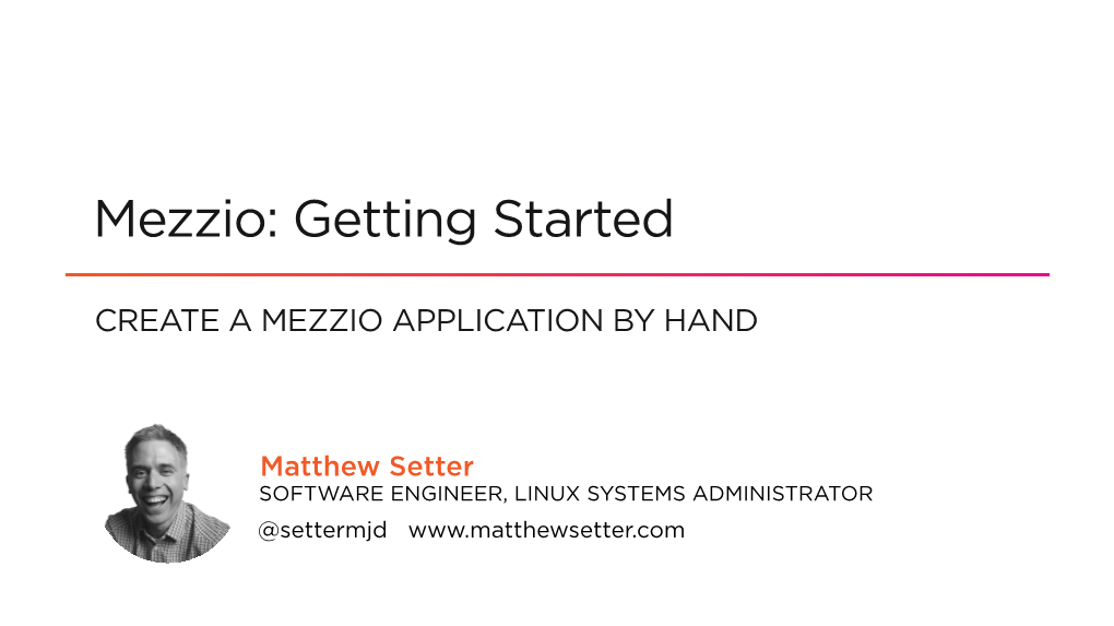 Mezzio: Getting Started