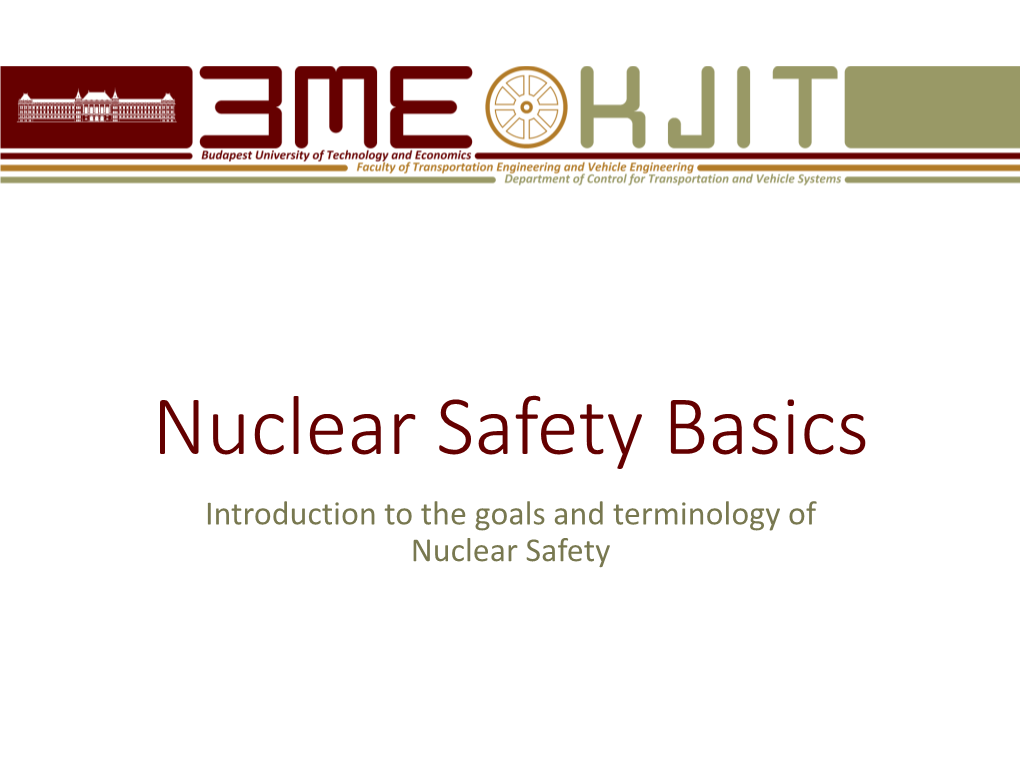Nuclear Safety Basics