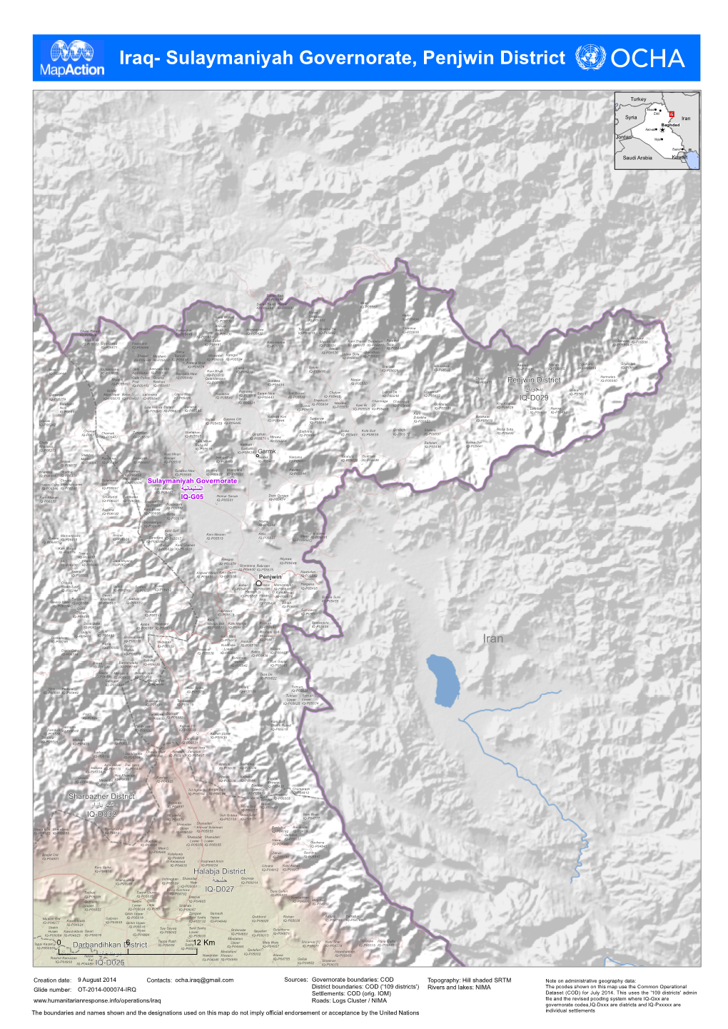 Sulaymaniyah Governorate, Penjwin District