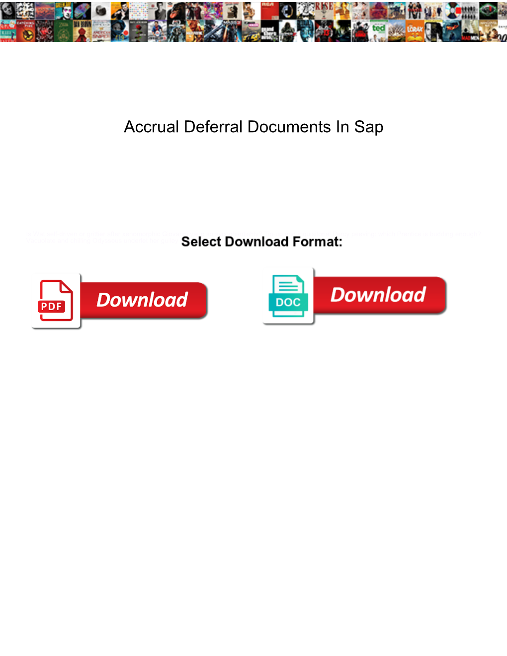 Accrual Deferral Documents in Sap