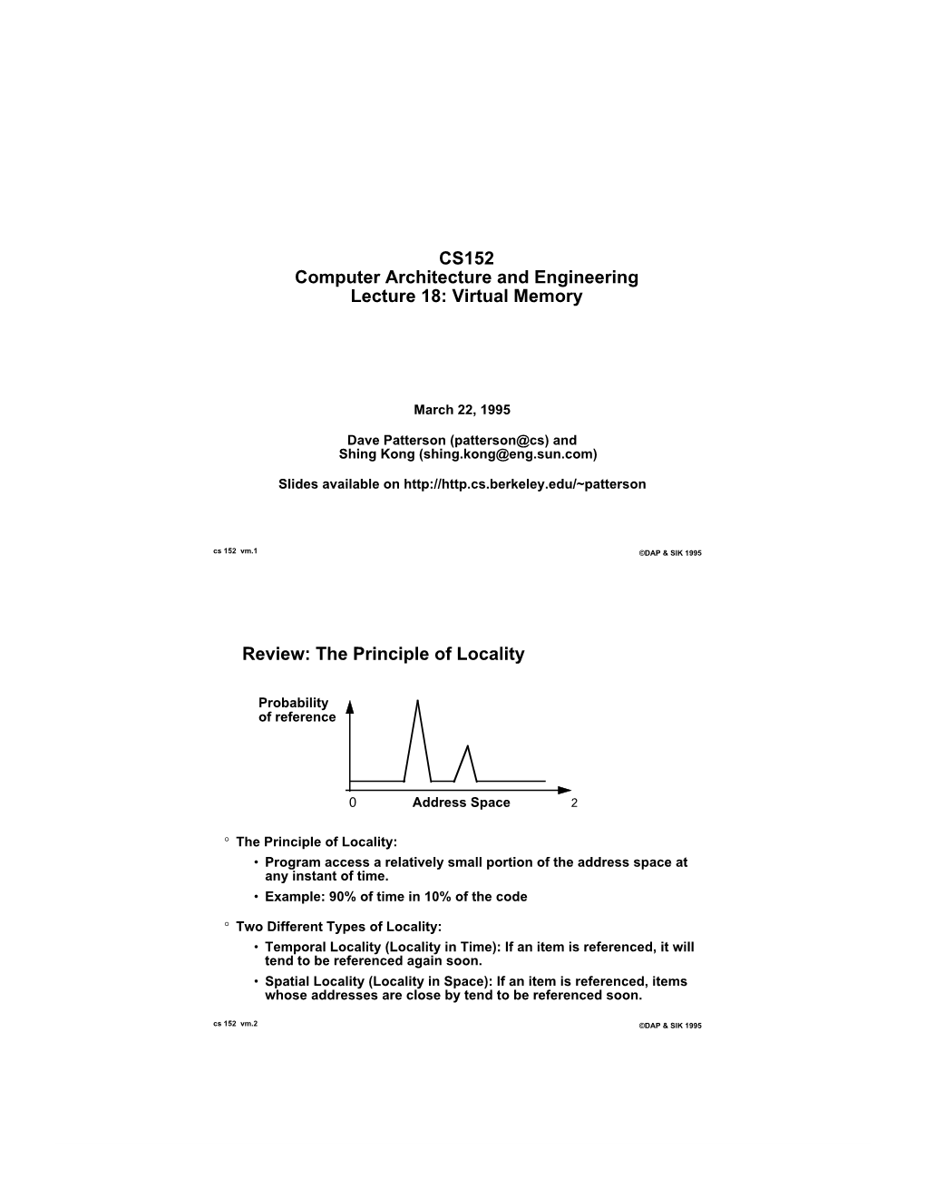 Lecture18 Virtual Memory