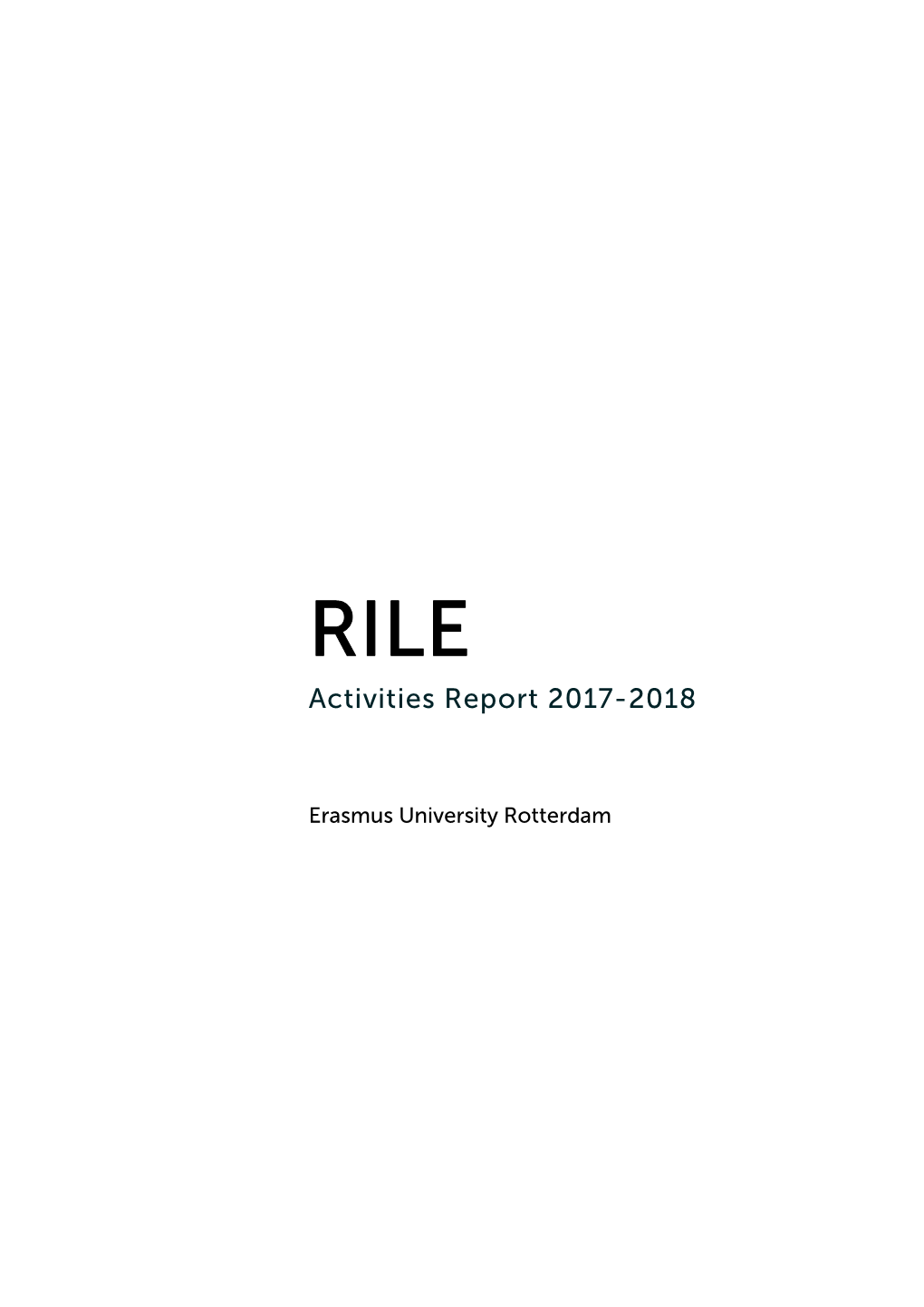 RILE Activities Report 2017-2018