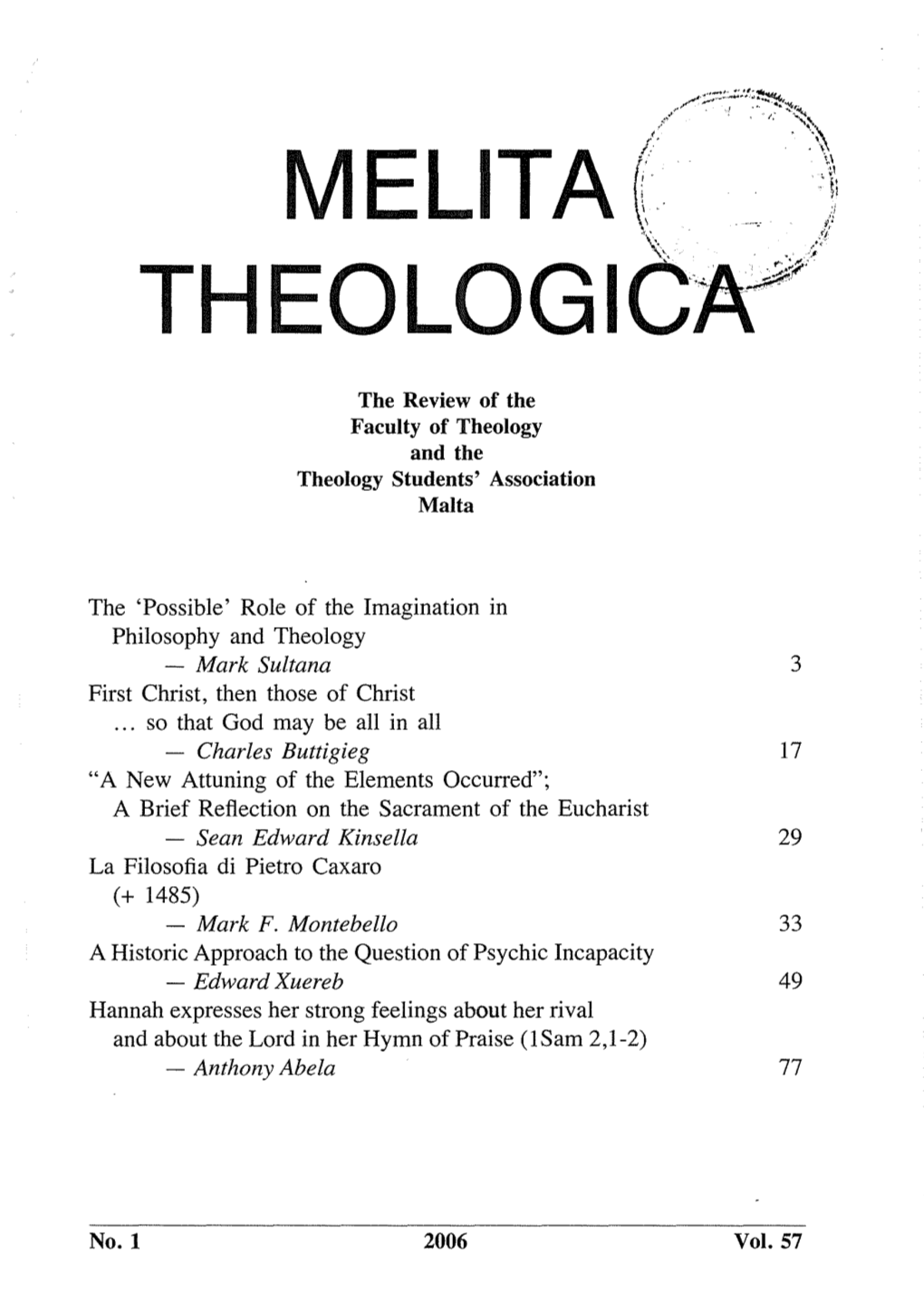 Melita Theologica 57(1) 2006.PDF
