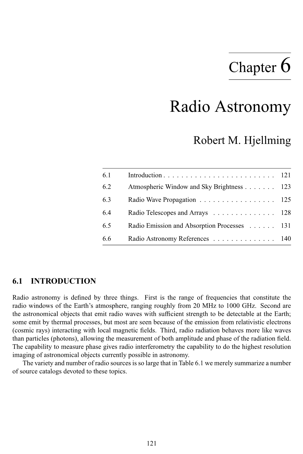 Radio Astronomy