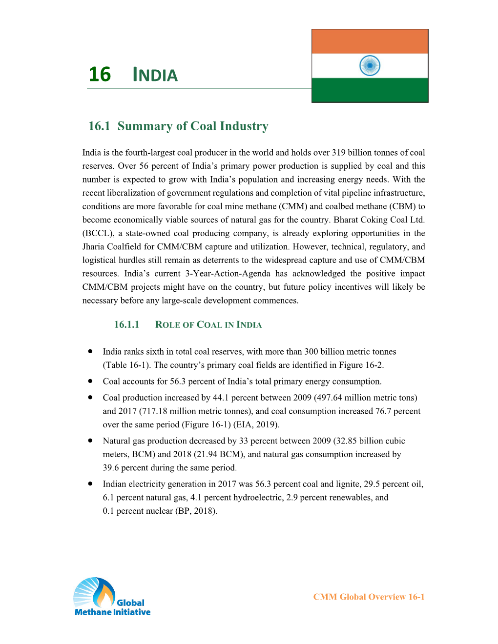 Coal Mine Methane Country Profiles, Chapter 16, Updated March 2020