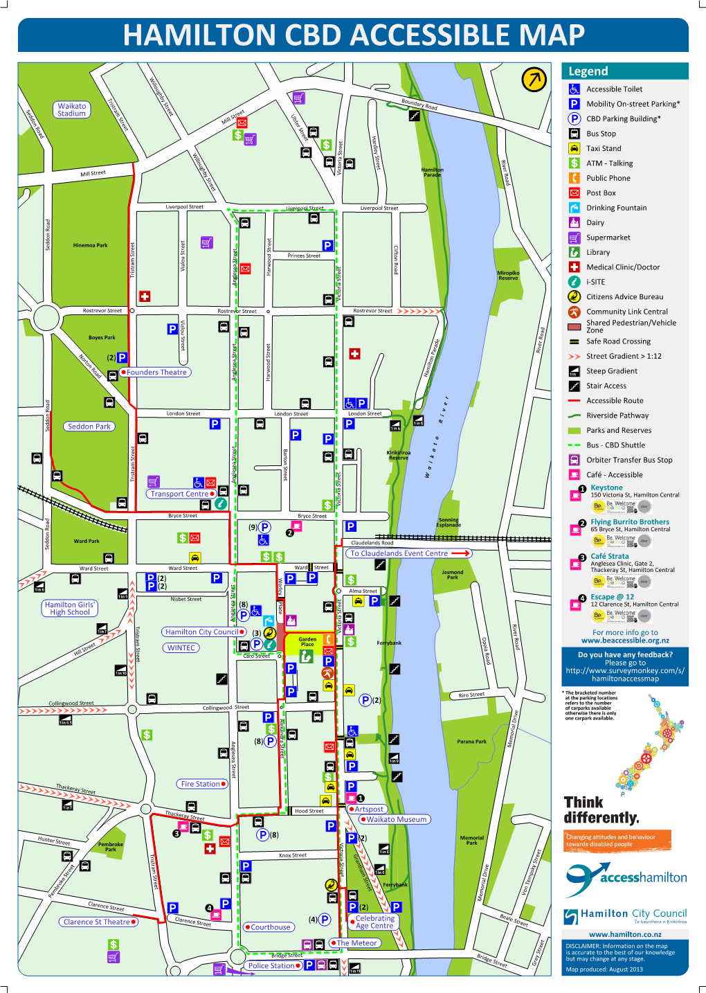 Hamilton Cbd Accessible Map