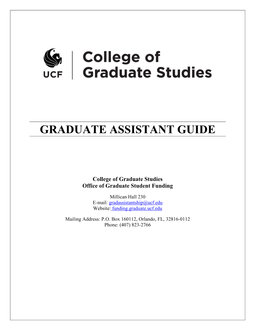 Graduate Assistant Guide