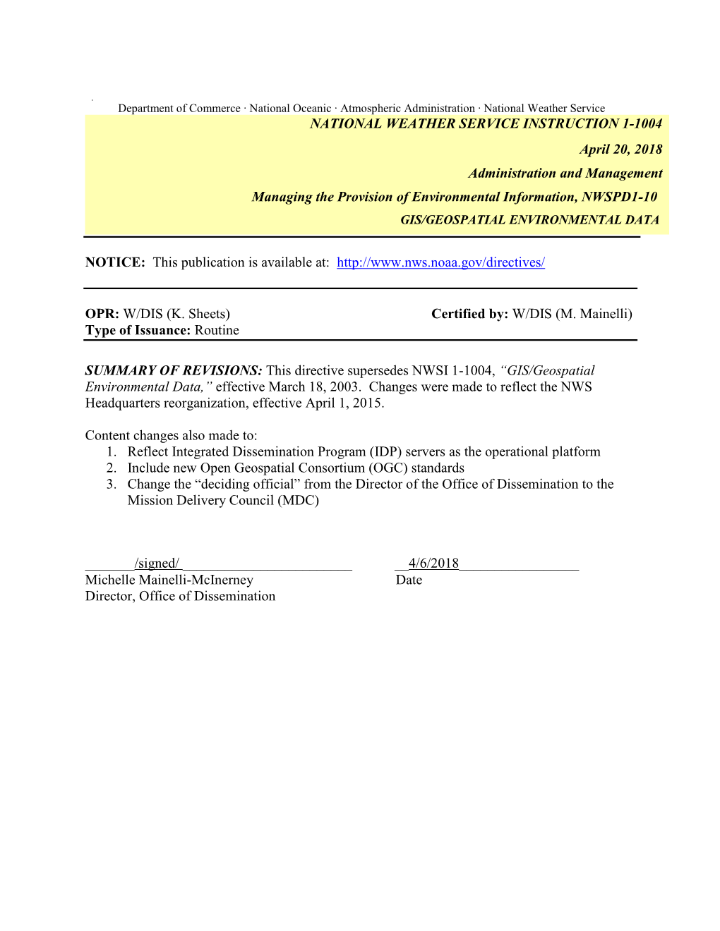 1-1004 GIS/Geospatial Environmental Data