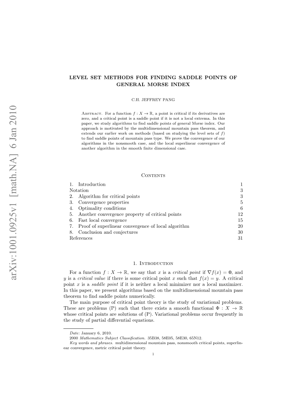 Level Set Methods for Finding Saddle Points of General Morse Index