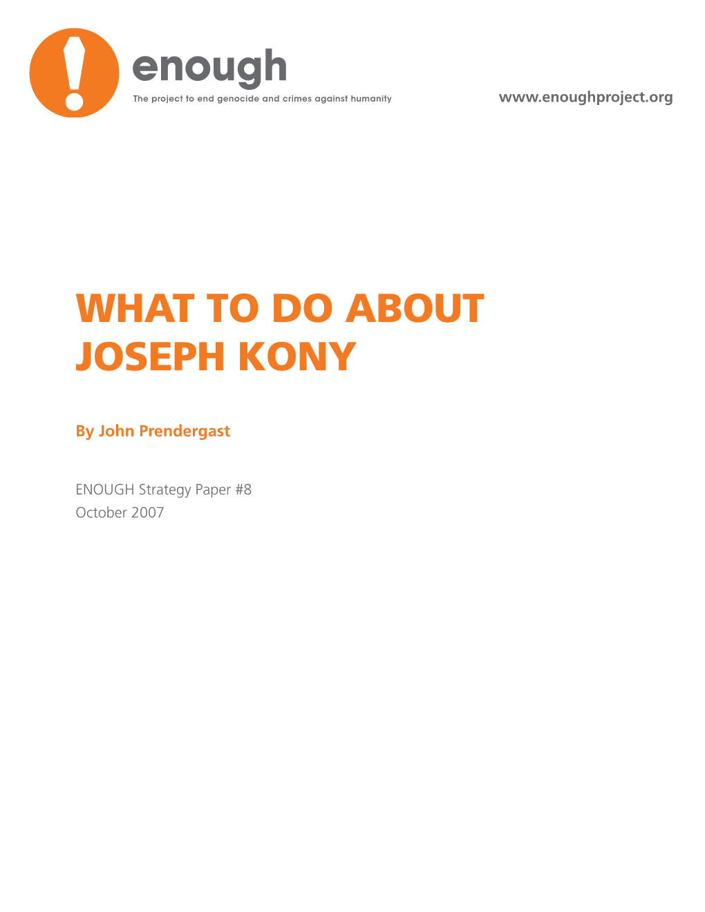 What to Do About Joseph Kony