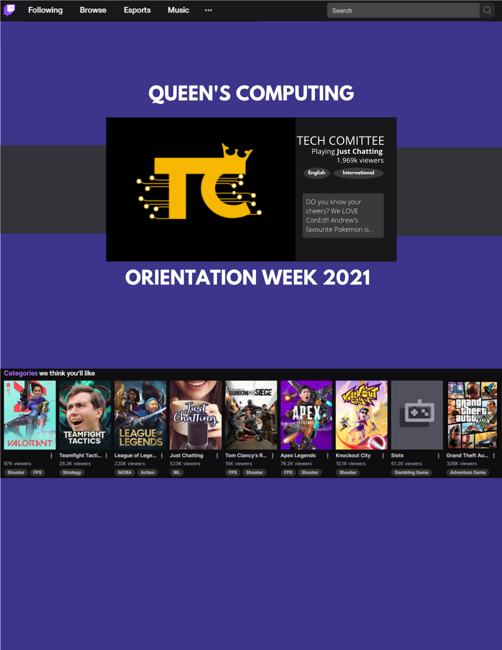 Queen's Computing Orientation Week 2021
