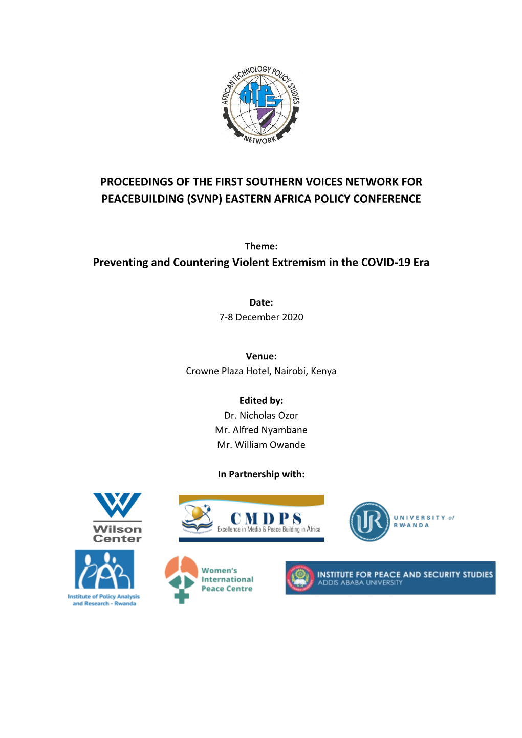 Report of the SVNP Eastern Africa Policy Conference On