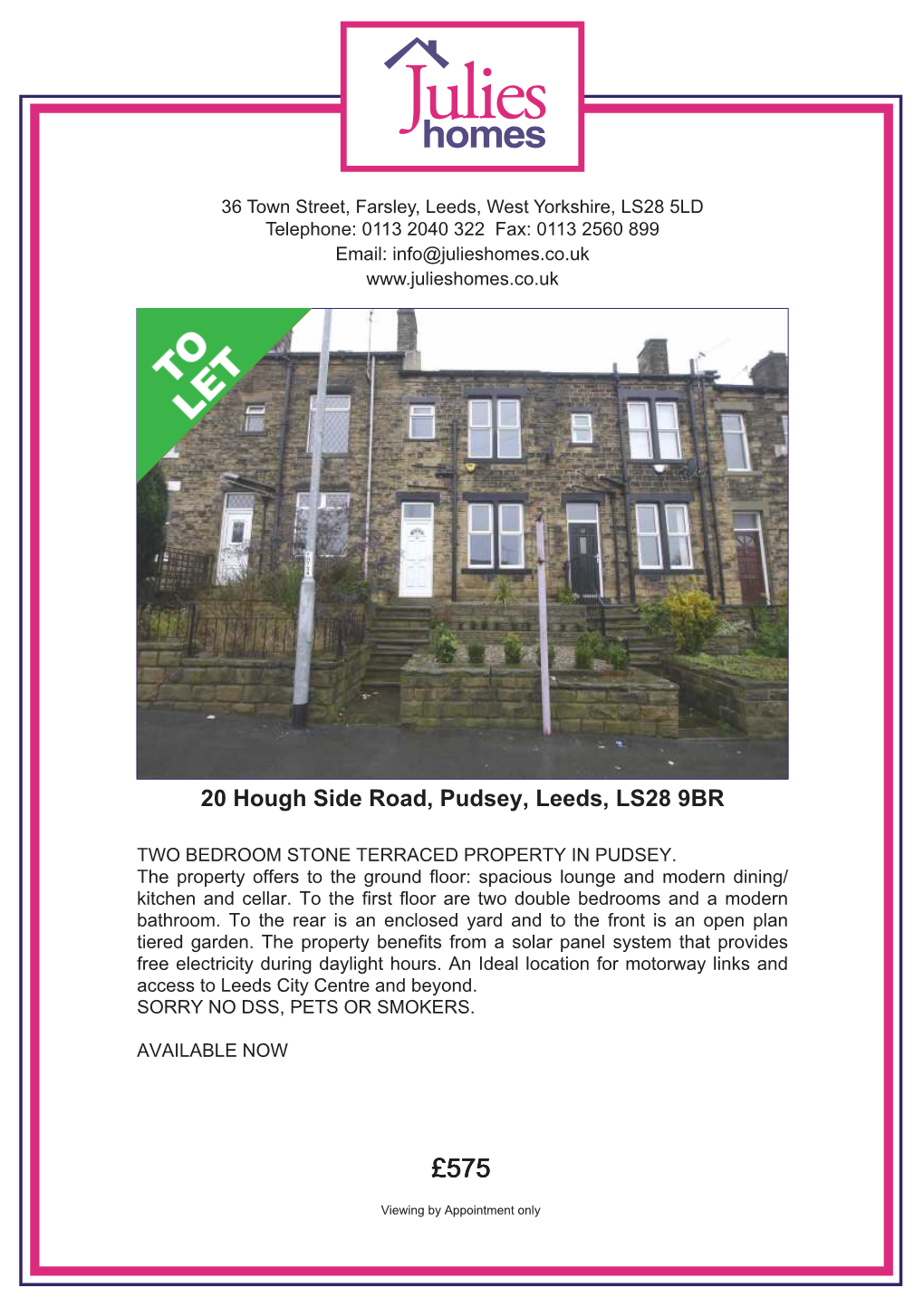 Homes 20 Hough Side Road, Pudsey, Leeds, LS28 9BR