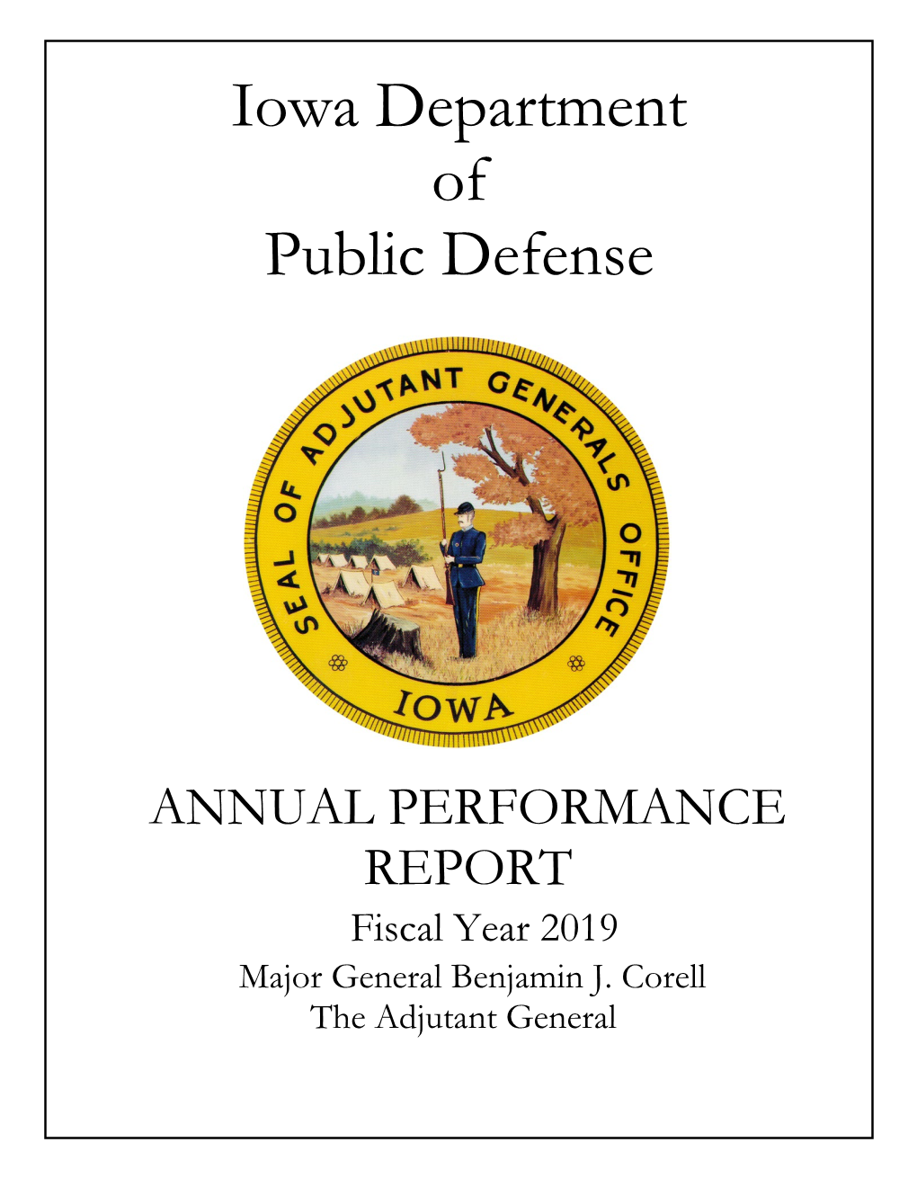 Department of Public Defense Annual Report, Which Summarizes Our Department’S Major Accomplishments, Achievements, and Activities