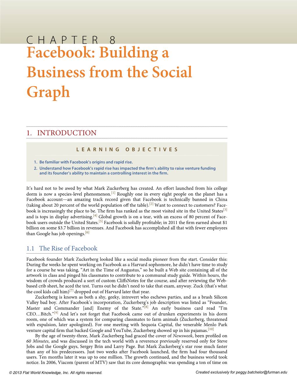 Facebook: Building a Business from the Social Graph