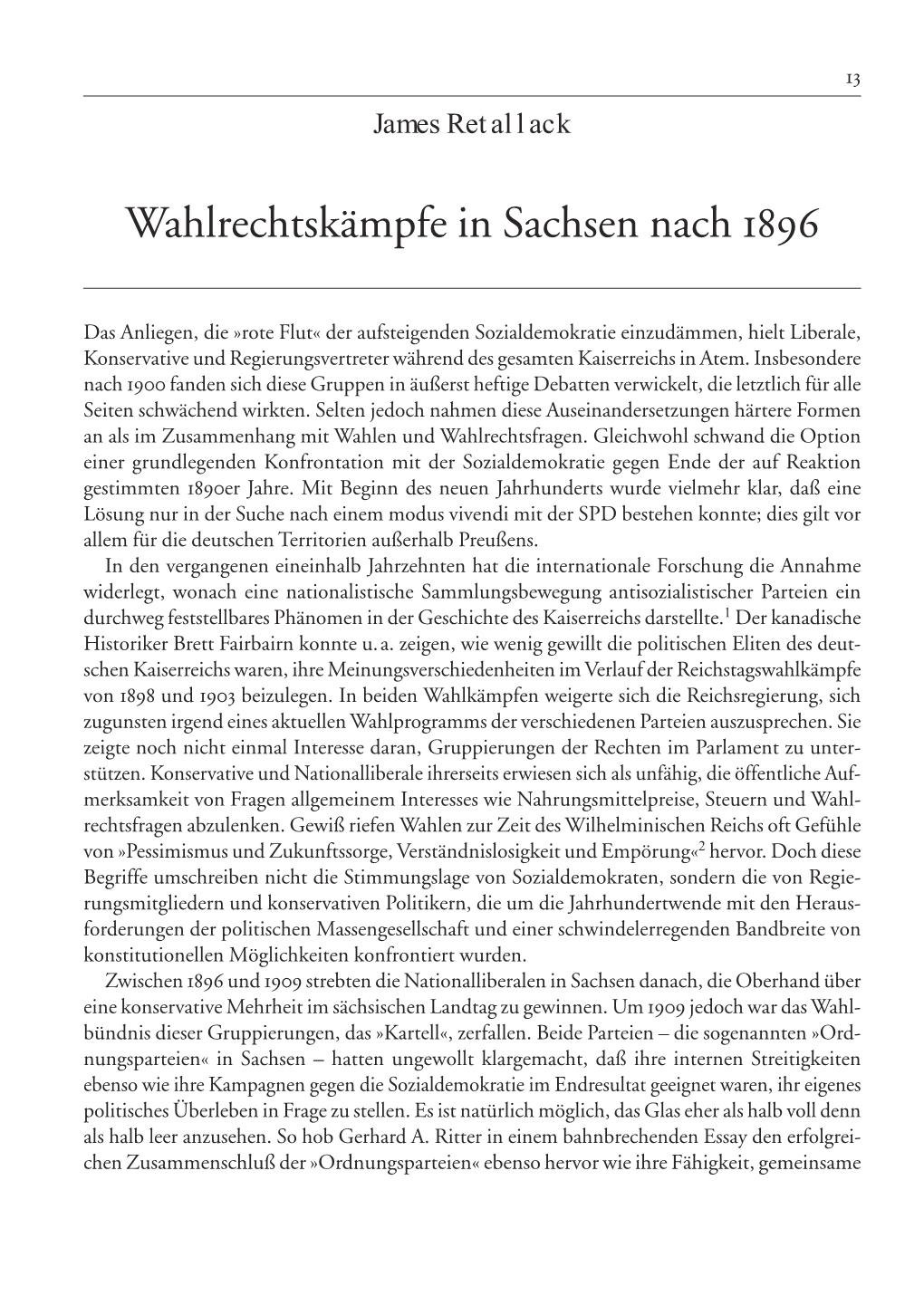 Wahlrechtskämpfe in Sachsen Nach 1896