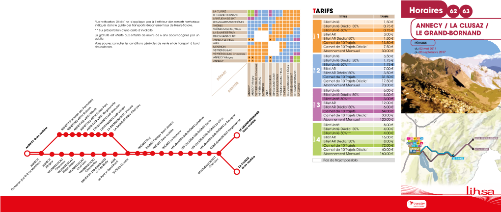 Horaires 62 63