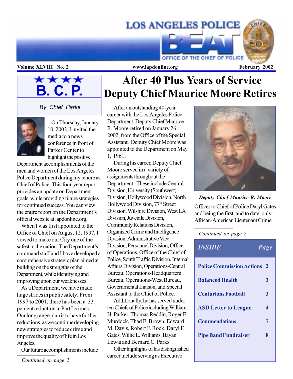 After 40 Plus Years of Service Deputy Chief Maurice Moore Retires