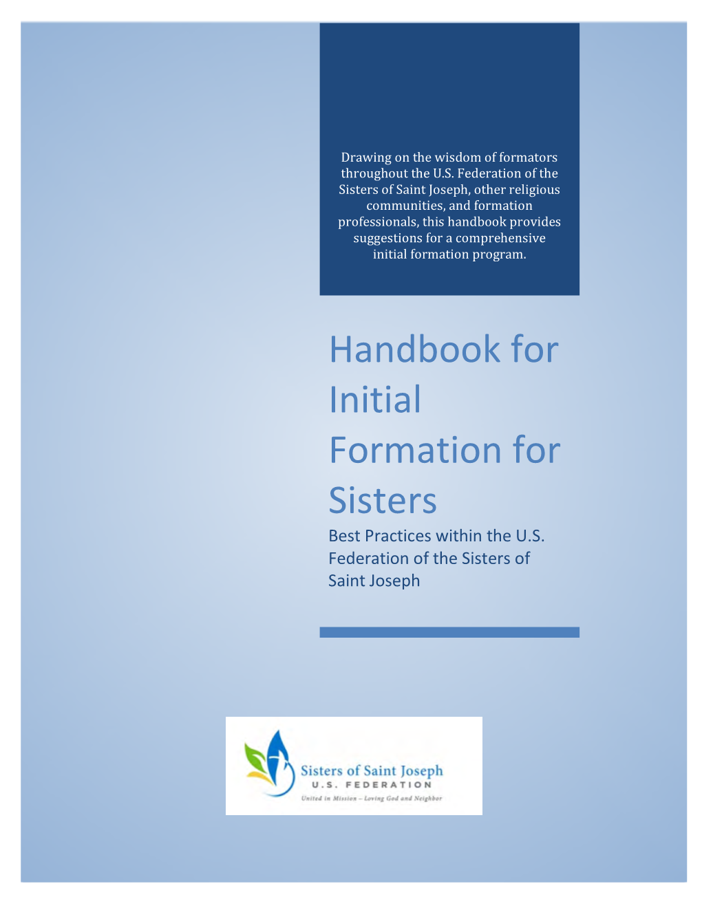 Handbook for Initial Formation for Sisters