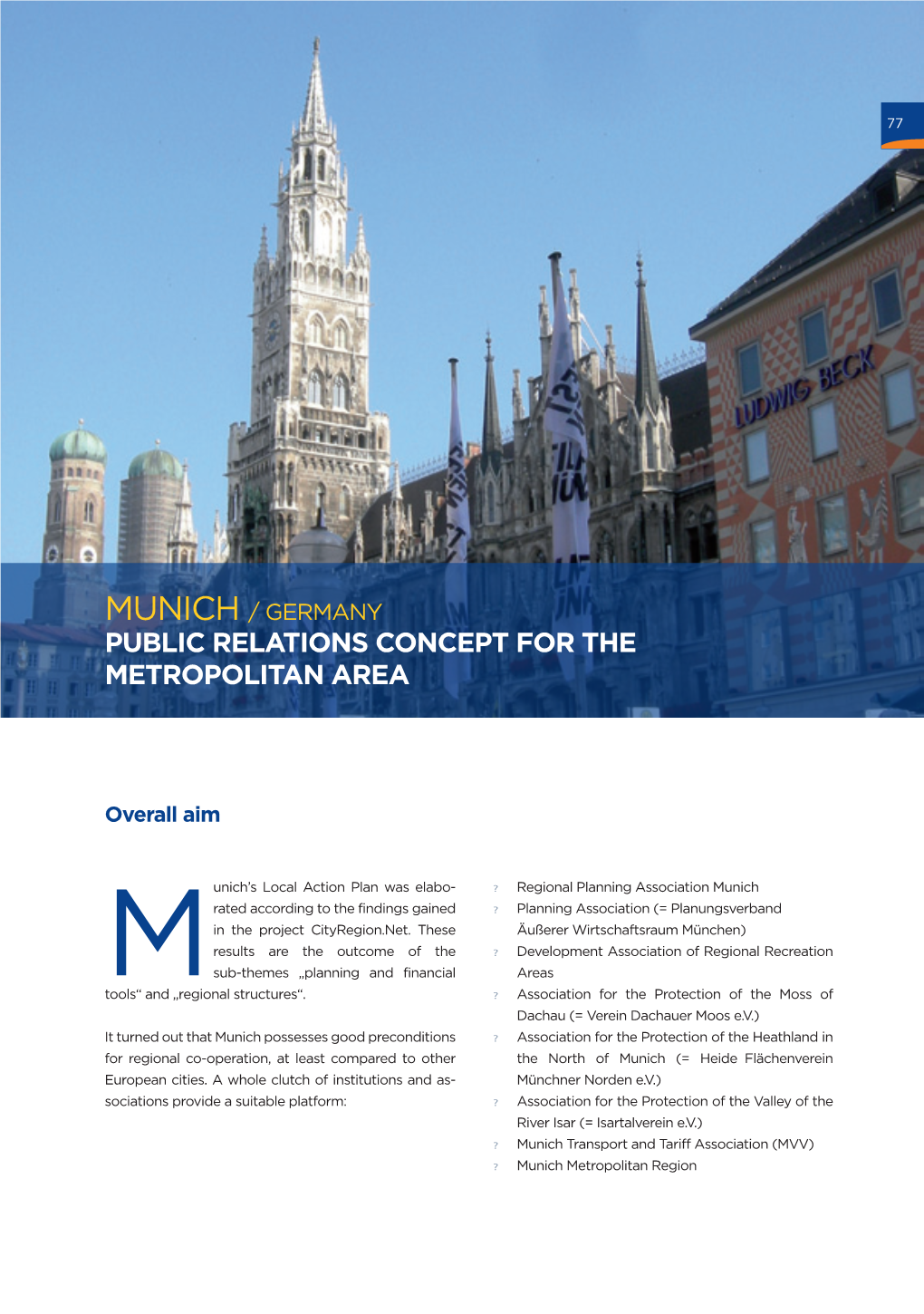 Public Relations Concept for the Metropolitan Area