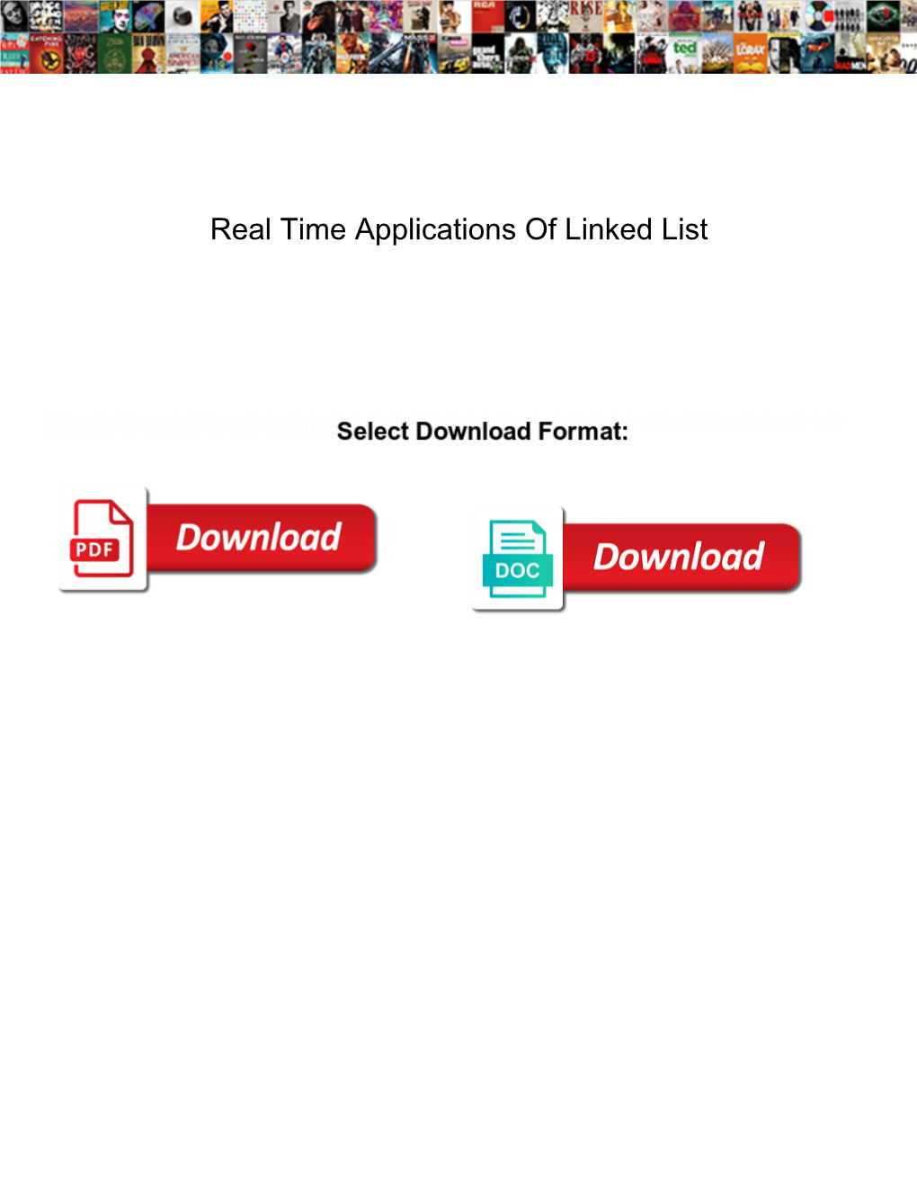 Real Time Applications of Linked List